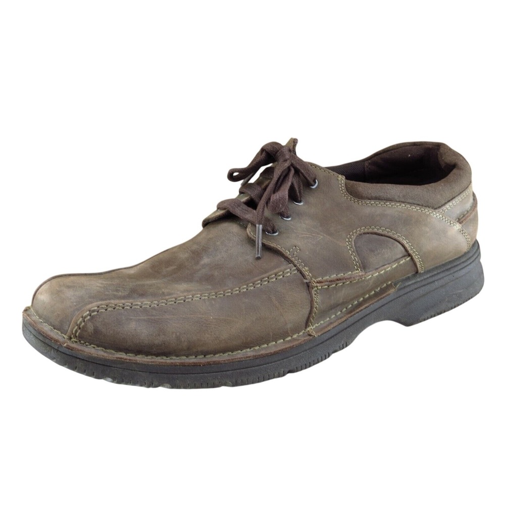 Clarks Shoes Sz 13 M Brown Derby Oxfords Leather Men